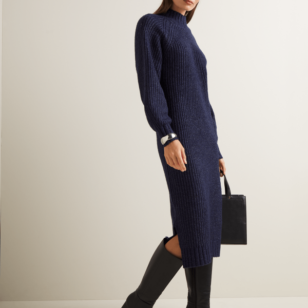Women's Iconography Chunky Knit Column Dress – Modern Elegance