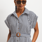 Jet Women's Navy/WHite Shirt Dress