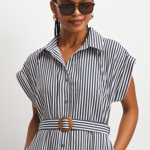 Jet Women's Navy/WHite Shirt Dress