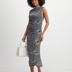 Jet Women's Black/White Swirl Print Dress