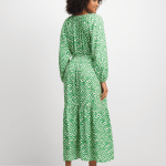Women's Green Tiered Maxi Dress