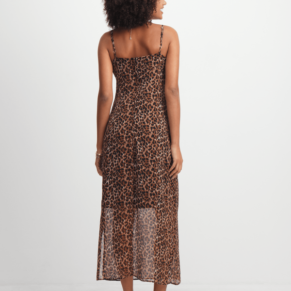 Jet Women's Brown Animal Print Maxi Dress