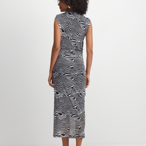 Jet Women's Black/White Swirl Print Dress