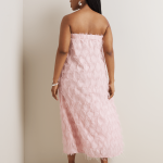 Women's Iconography Eyelash Strapless Column Maxi Dress