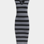 Jet Women's Black/White Striped Dress