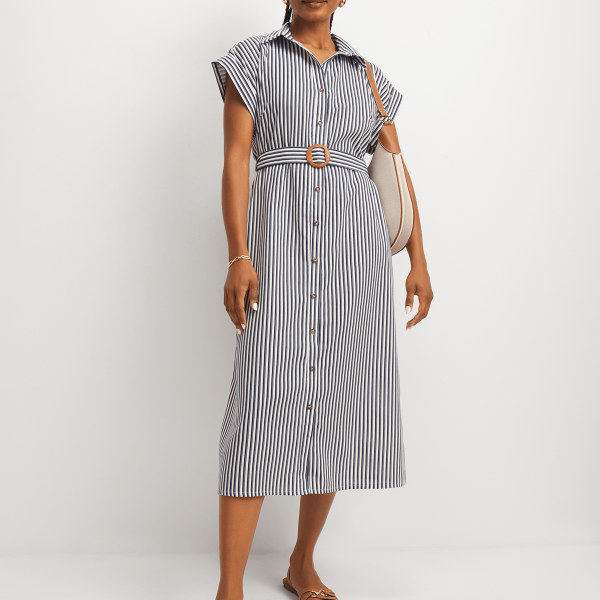 Jet Women's Navy/WHite Shirt Dress