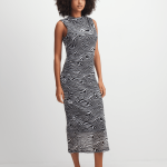 Jet Women's Black/White Swirl Print Dress