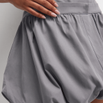 Women's Grey Bubble Shift Mini Dress