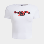 Women's White Baby Top With Print