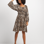 Jet Women's Brown Animal Print Maxi Dress