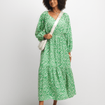 Women's Green Tiered Maxi Dress