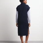 Women's Canvas Cotton Sleeveless Knitwear Column Dress – Effortless Elegance