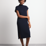 Women's Canvas Cotton Sleeveless Knitwear Column Dress – Effortless Elegance