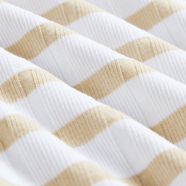 Women's White & Natural Stripe Seamless T-Shirt