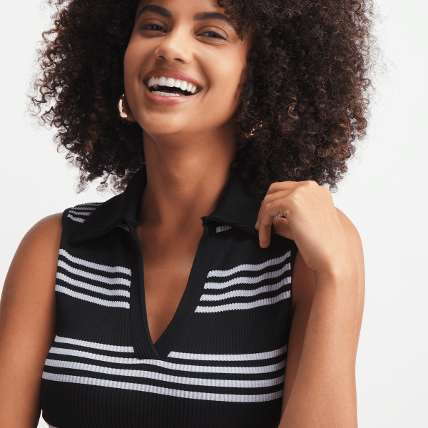 Jet Women's Black/White Striped Dress