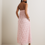 Women's Iconography Eyelash Strapless Column Maxi Dress