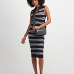 Jet Women's Black/White Striped Dress