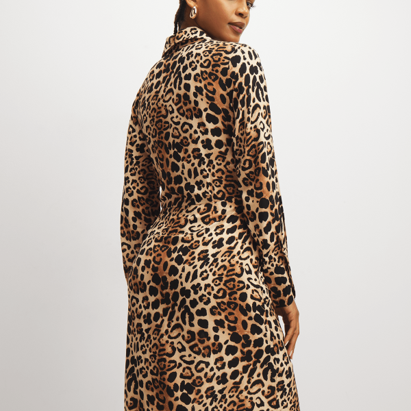 Jet Women's Animal Print Shirt Dress