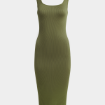 Jet Women's Olive Square Neck Seamless Dress