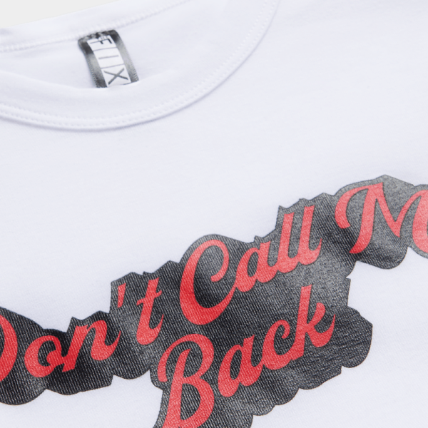 Women's White Baby Top With Print