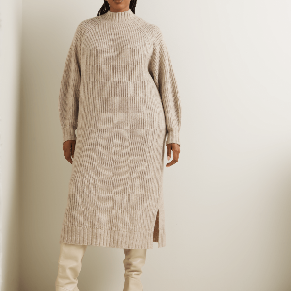 Women's Iconography Chunky Turtleneck Column Dress – Effortless Chic