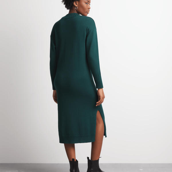 Women's Canvas Cotton Knitwear Column Dress – Classic & Comfortable