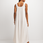 Women's White Trapeze Maxi Dress