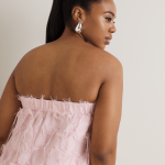 Women's Iconography Eyelash Strapless Column Maxi Dress