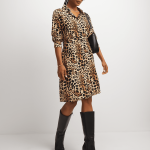 Jet Women's Animal Print Shirt Dress