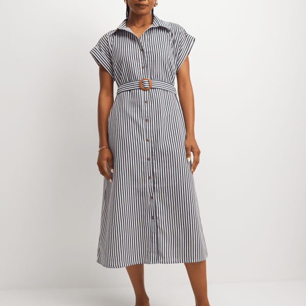 Jet Women's Navy/WHite Shirt Dress